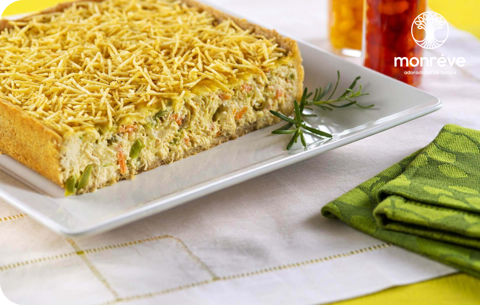 Torta Salgada com Batata Palha